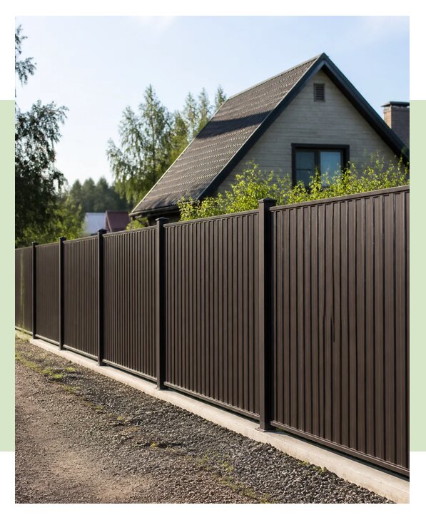 Забор из профнастила для дома в Сосногорске по цене от 2527 р. | ЗаборЭксеперт-Сно